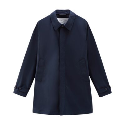 Woolrich New City Trench Coat In Blue