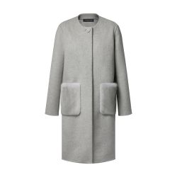 Women's Straight Coat W/ Fur Pockets | LOUIS VUITTON | 24S