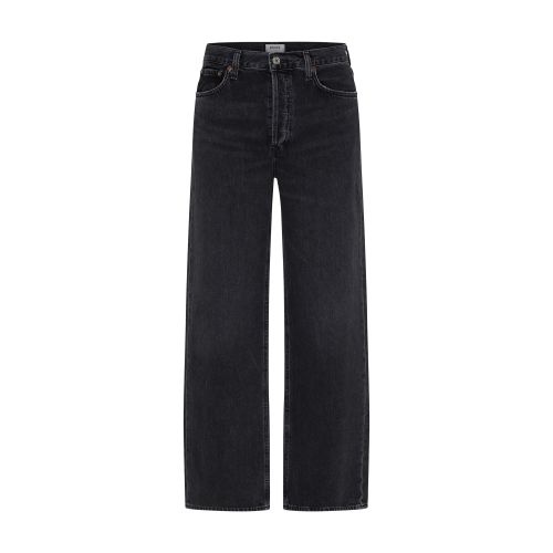 Agolde Annise Slim Crewneck Tee In Paradox_washed_blk_