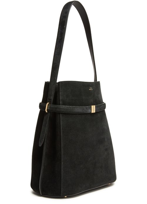 TOTEME Belted suede bucket bag