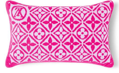 LOUIS VUITTON Monogram Flower Tile Small Beach Pillow