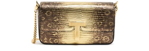 TOM FORD Two tones laminated printed tejus mini bag