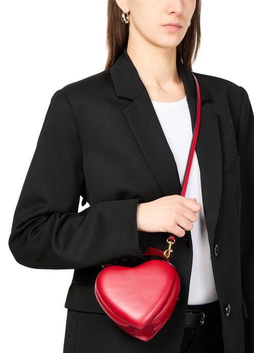 MOSCHINO Heartbeat small leather bag