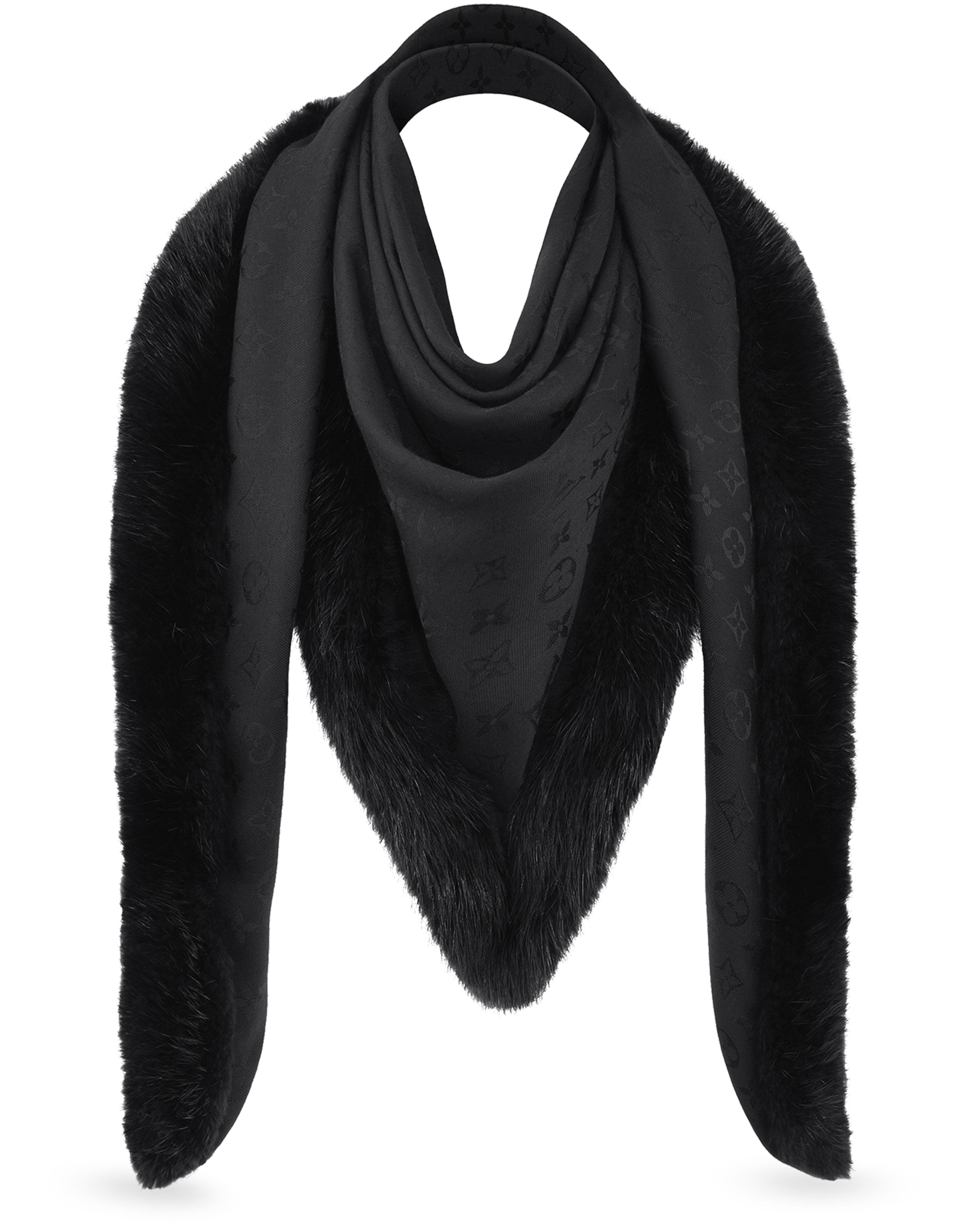 Monogram V Fur Shawl thumbnail 3