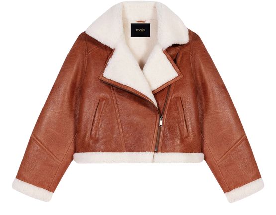 Maje faux on sale fur jacket