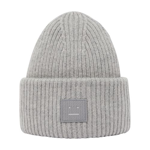 Shop Acne Studios Beanie In Light_grey_melange