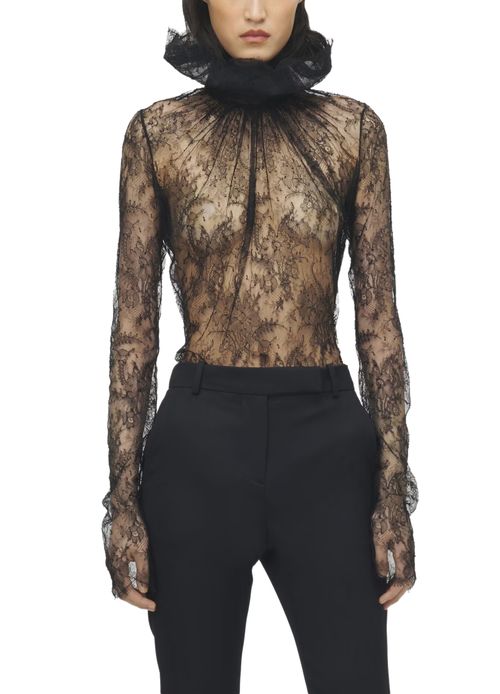 MCQUEEN Long-sleeved lace top