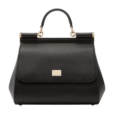 Shop Dolce & Gabbana Medium Sicily Handbag In Black