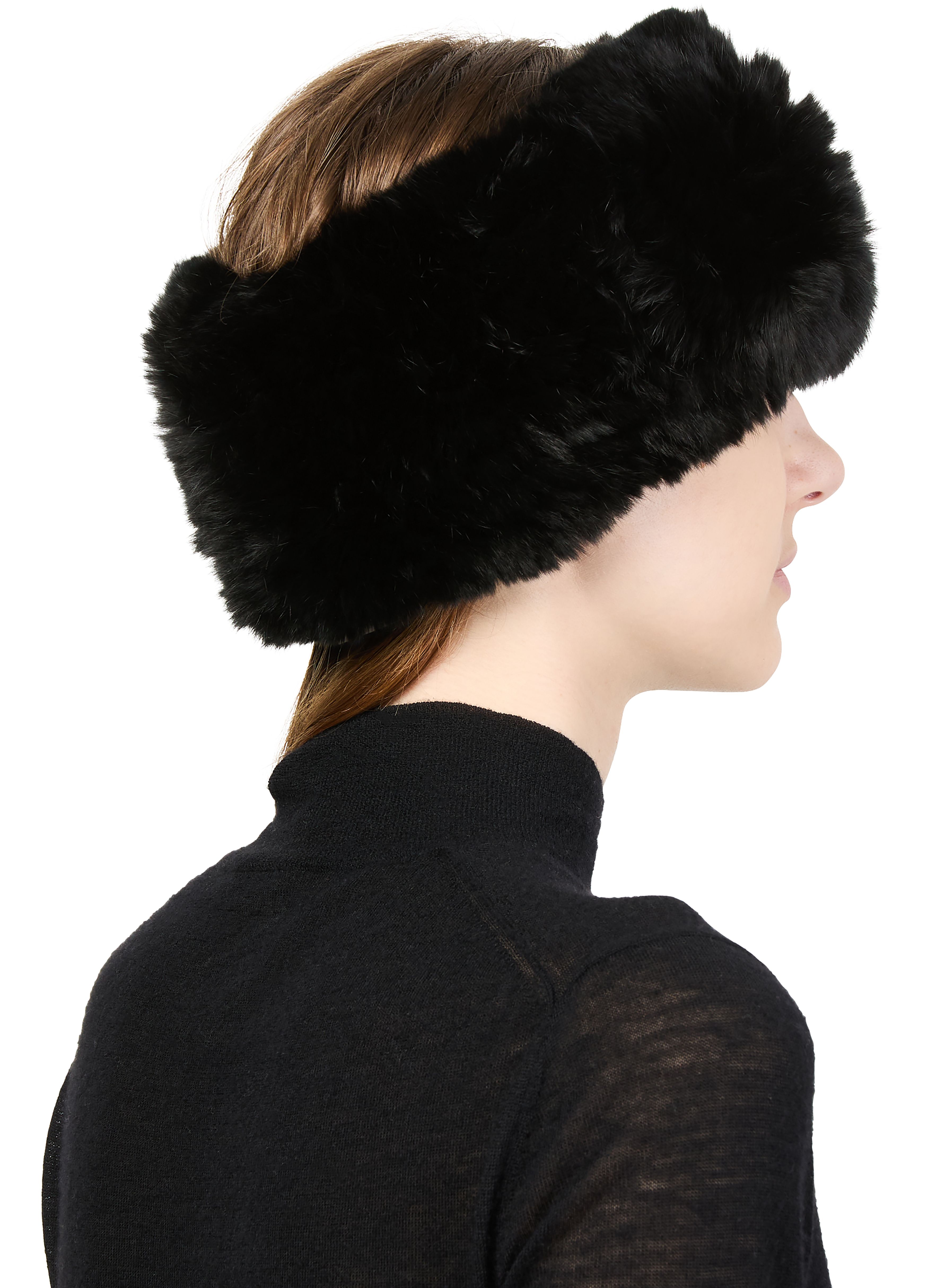 Rex rabbit fur headband thumbnail 4