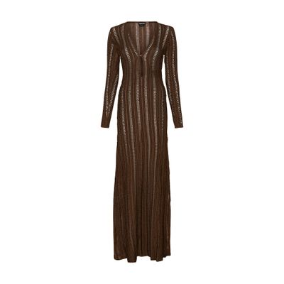 Shop Tom Ford Maxi Dress In Brown