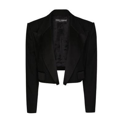 Dolce & Gabbana Long-sleeved Suit Coat In Black