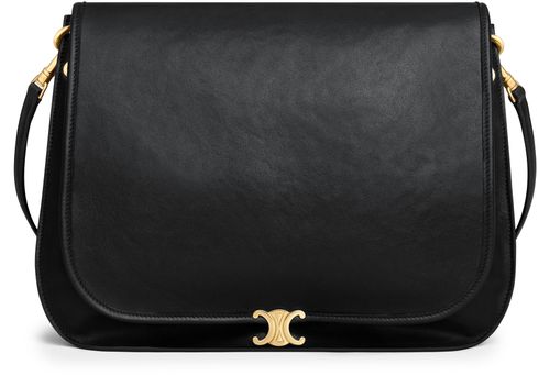 CELINE Soft triomphe besace  in supple shiny lambskin