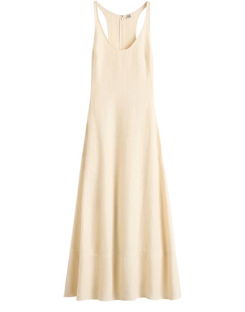 Toteme — Sculpted cotton dress (Beige)