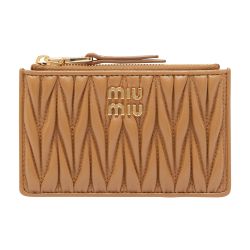 キルティング ファスナー式カードホルダー レディース | MIU MIU