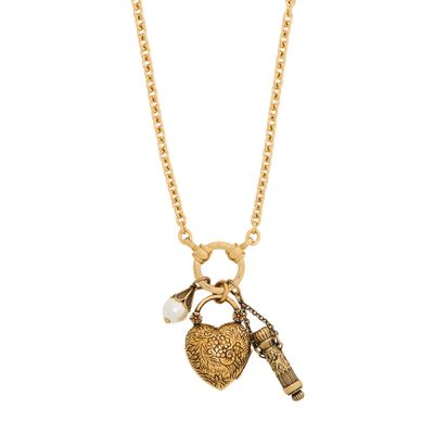 Chloé Vintage Gold Necklace With Pendants In Gold