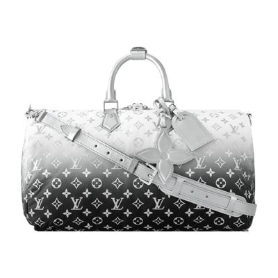 Louis Vuitton Keepall Bandoulière 45 In Silver