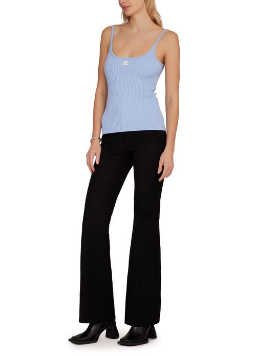 COURREGES Rib Knit Tank Top