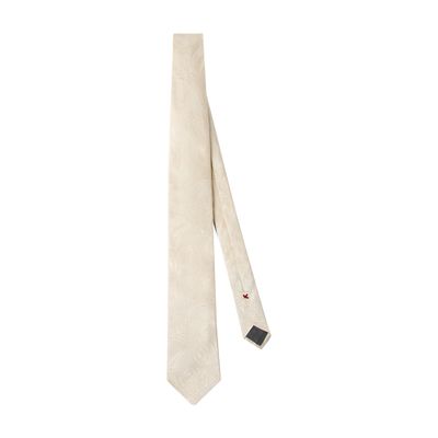 Brunello Cucinelli Paisley-print Silk Tie In White