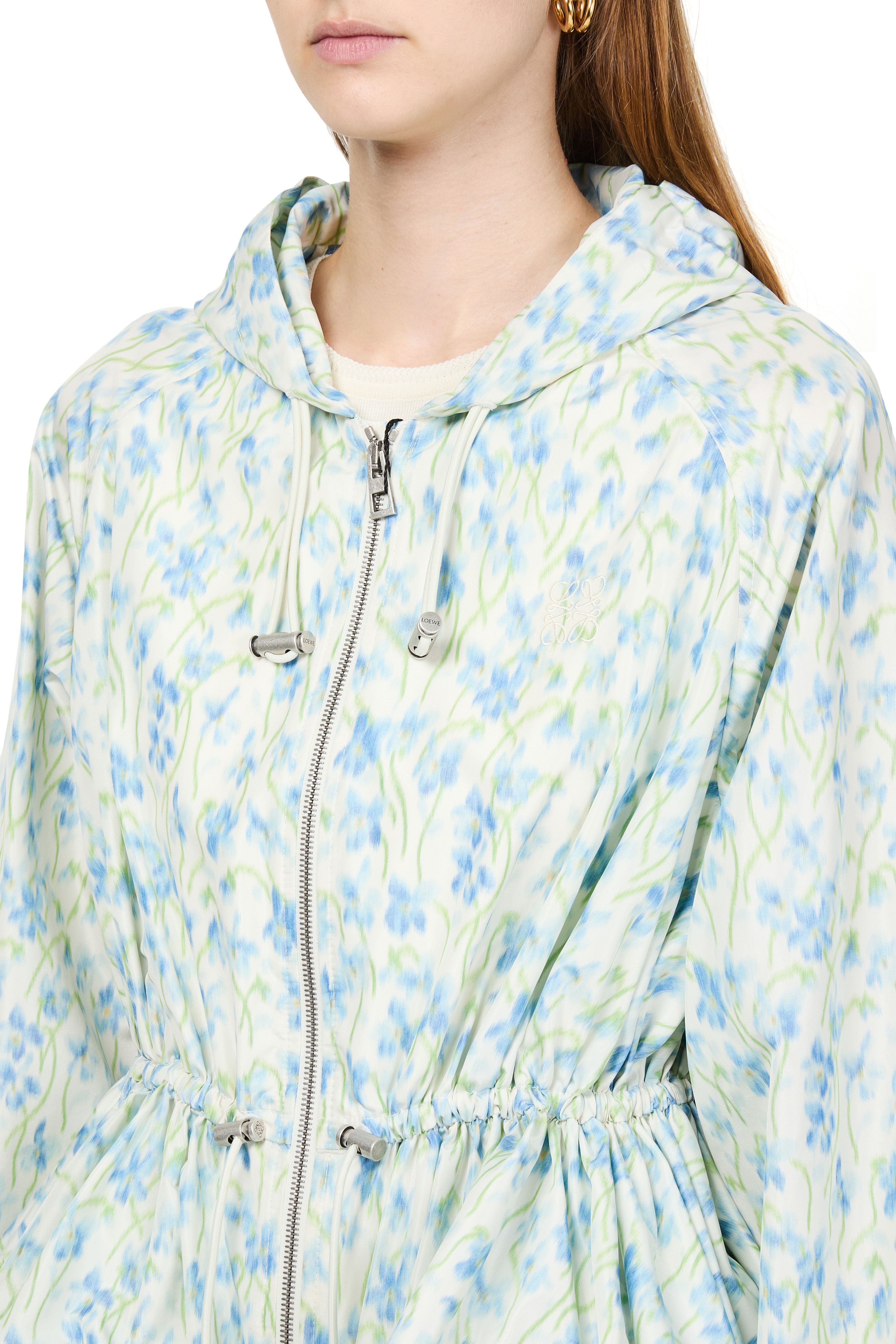 Hooded jacket in taffeta silk thumbnail 4