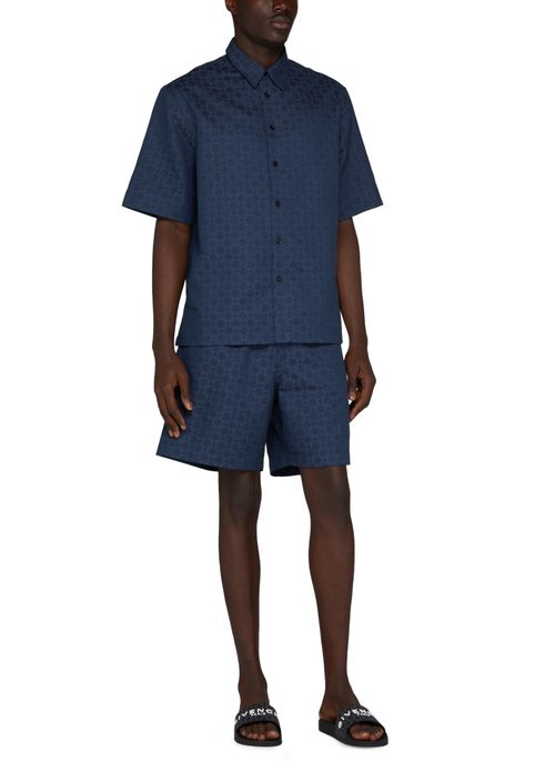 GIVENCHY Shirt in shiny monogram 72 denim