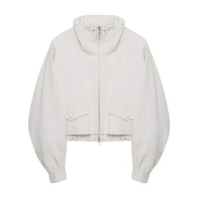 Loewe Cotton And Silk Zip-up Jacket In White