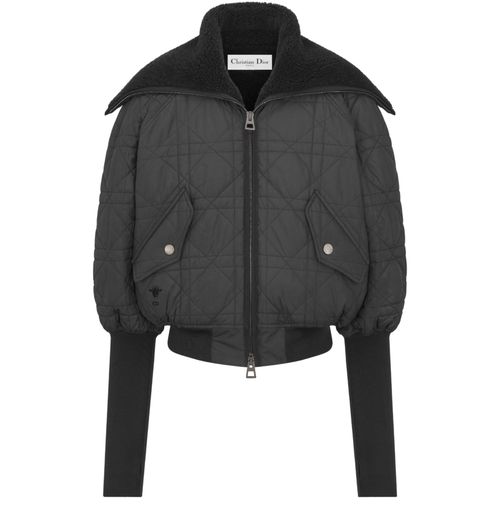 DIOR Caban à capuche zippée Macrocannage