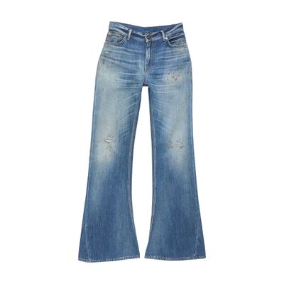 Women's Flared surf jeans in union wash denim | CELINE | 24S