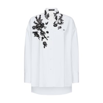 Dolce & Gabbana Women's White Oversize Cotton Shirt Size 38
