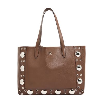 Valentino Nellcote Tote Bag In Brown