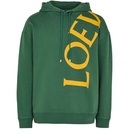 LOEWE Casual round-neck hooded cotton sweatshirt