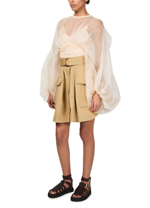 ZIMMERMANN Illuminate macrame bodice blouse