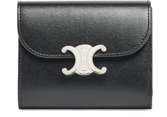 スモールフラップウォレット トリオンフ　シャイニーカーフ　スキン CELINE
