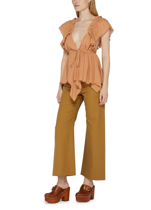 CHLOE Flared cotton pants