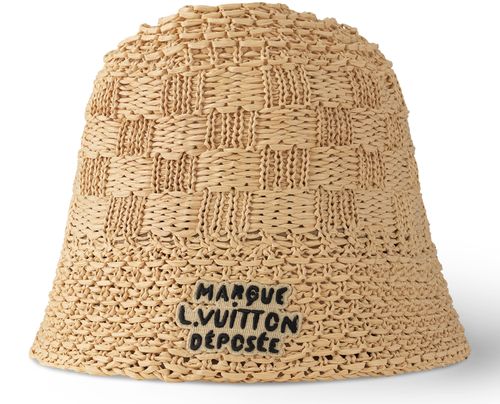 LOUIS VUITTON Damier Raffia Hat