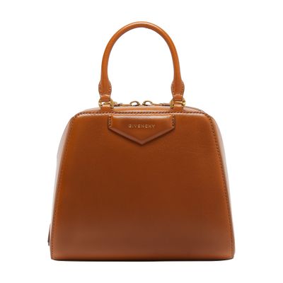 Givenchy Mini Antigona Cube Bag In Leather In Beige