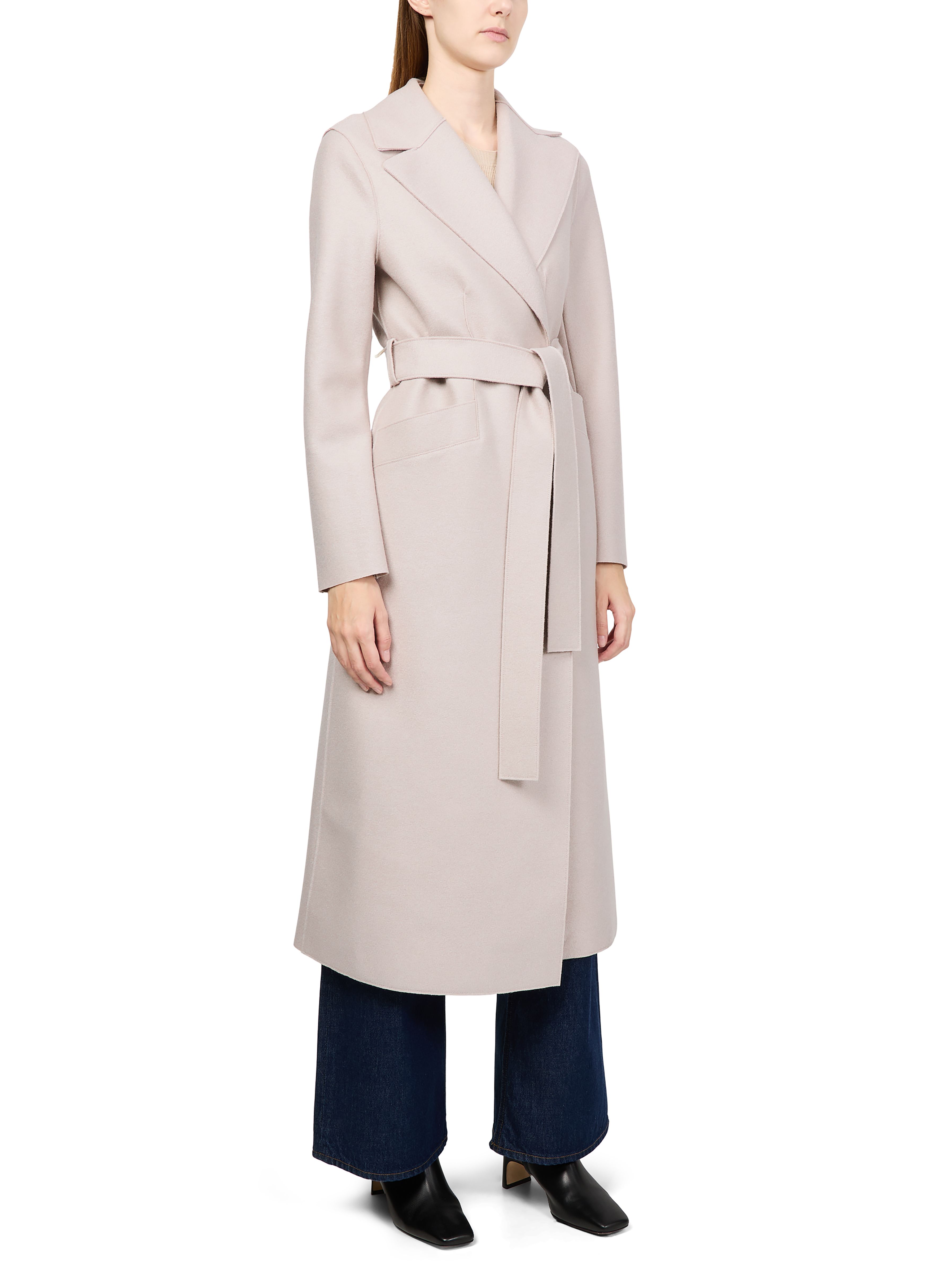 Maxi coat in pressed wool thumbnail 6