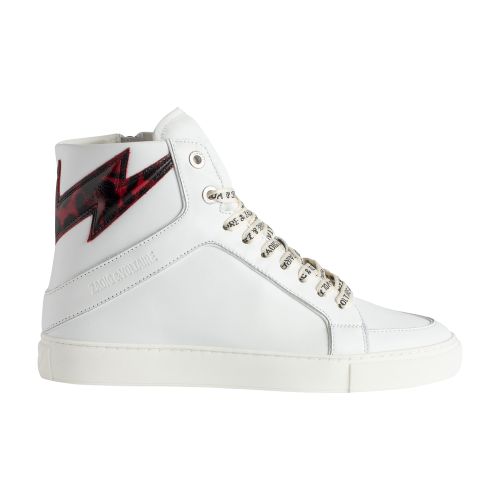 Zadig & Voltaire Zadig&voltaire Womens Power High Flash Logo-embossed Leather High-top Trainers In Power