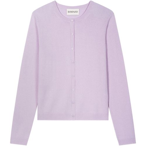 Bompard — Cashmere cardigan with buttoned sleeves (Purple)