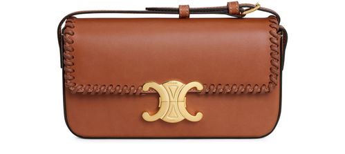 CELINE Shoulder bag Claude en veau naturel tressé