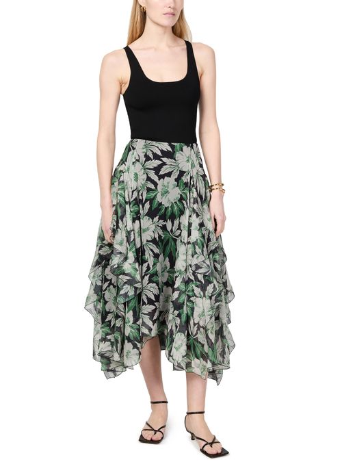 LOEWE Fließend fallender Rock mit Blumenprint
