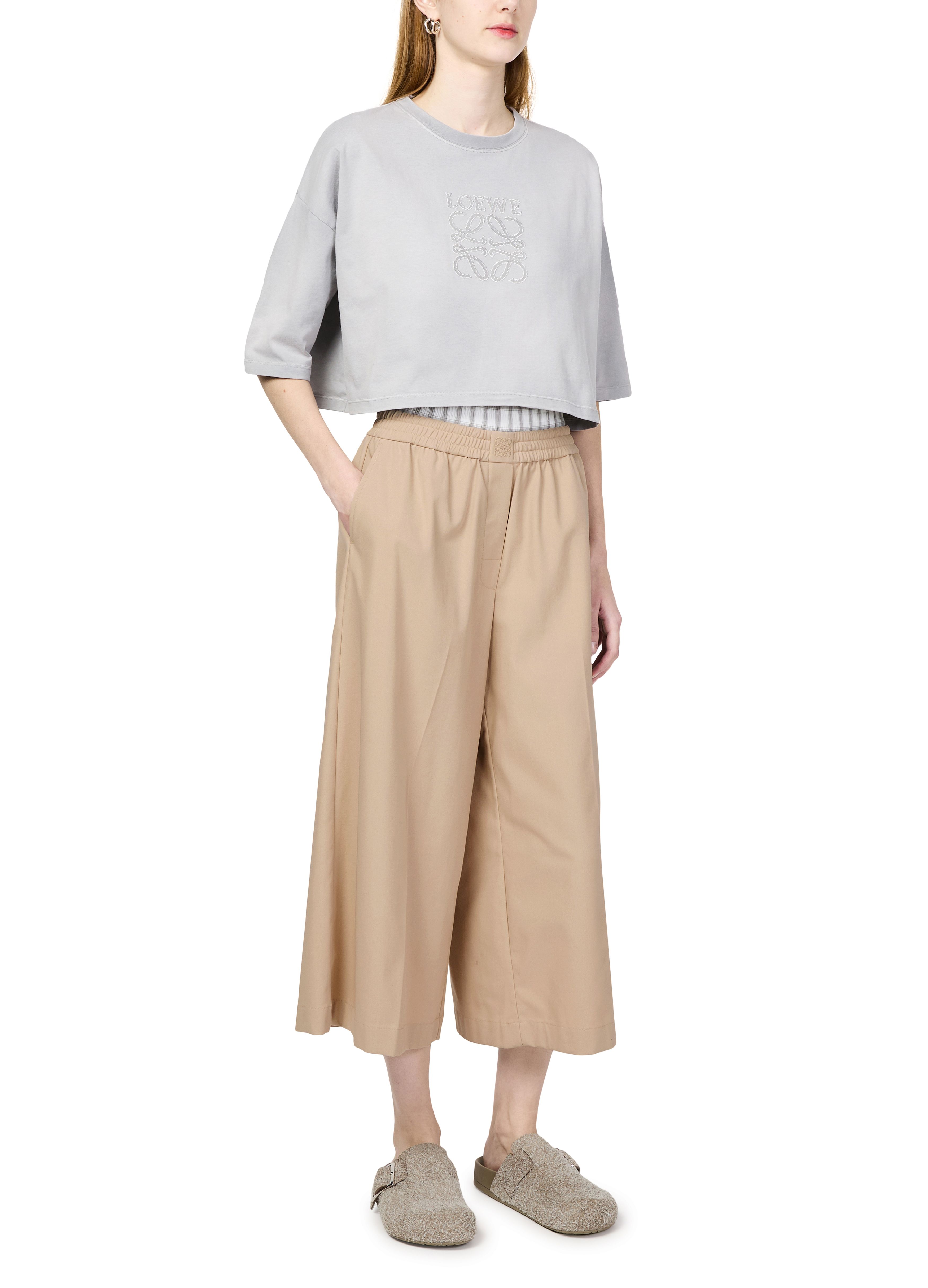 Cropped cotton pants thumbnail 6
