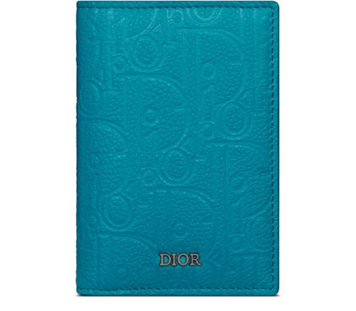 DIOR Vertical Bifold Card Holder in Dior Gravity leather