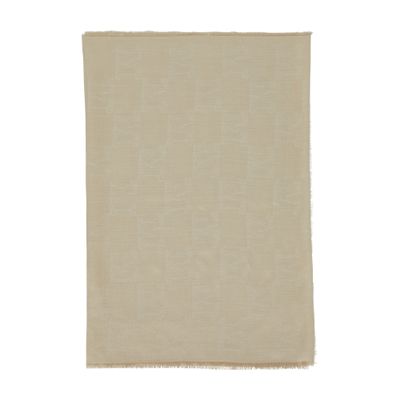 Max Mara Whisky Logo Scarf In Beige