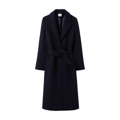 Women's Pure virgin wool with belt long coat | WOOLRICH | 24S Women's Pure virgin wool with belt long coat | WOOLRICH | 24S