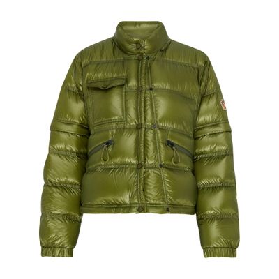 Moncler Women Grenoble Mauduit 2-in-1 Short Down Jacket In Green