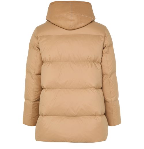 YVES SALOMON Puffer jacket with a sheepskin hood