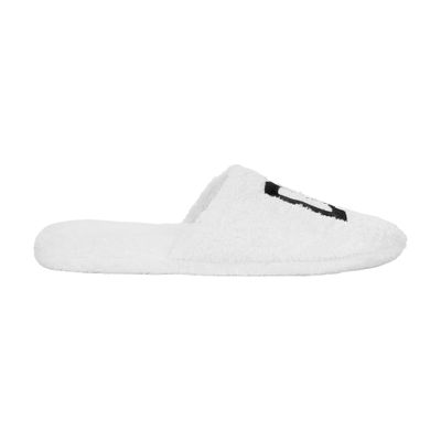 Shop Dolce & Gabbana Embroidered Terry Cotton Slippers In Multicolor