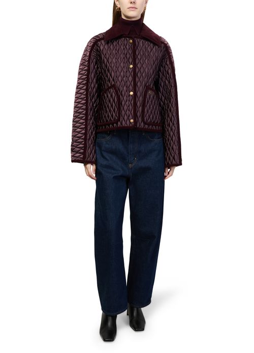 BURBERRY Cropped Quilted Nylon Floriston Jacket