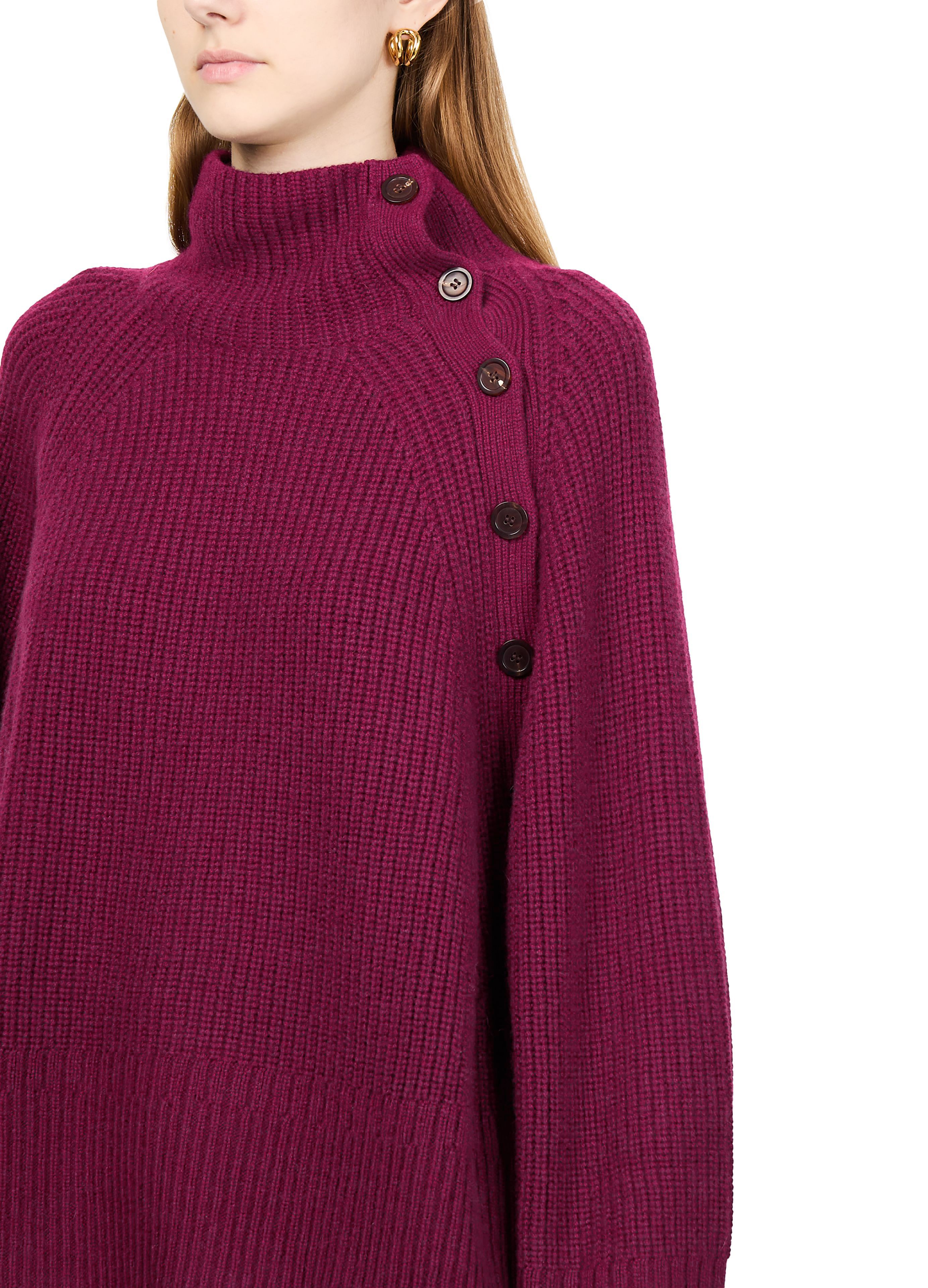 High neck sweater buttoned at the side thumbnail 3
