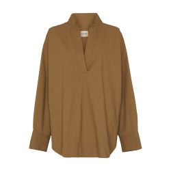 Tシャツ・カットソー KHAITE FW24 'Tito' blouse (2334148 907) Khaite Tito Blouse - Brown - Women | 2334148907 | thebs.com